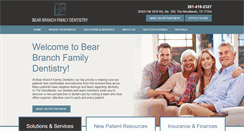 Desktop Screenshot of bearbranchdental.com