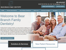 Tablet Screenshot of bearbranchdental.com